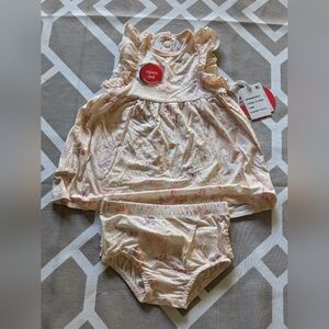 Floral Baby Dress and Bloomers Set